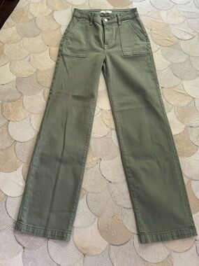 Perfect! NWT Fidelity Denim Joni Wide Leg Jeans in Matcha!